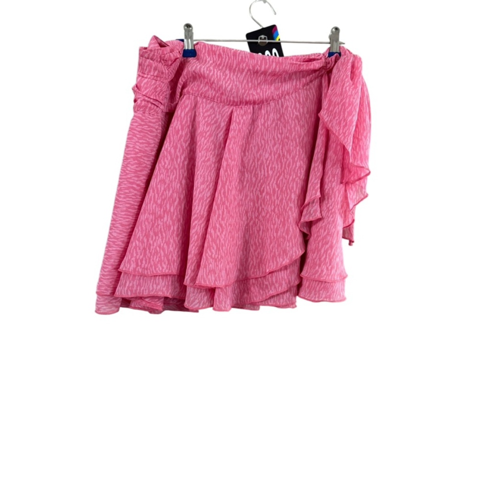 Aerie Pink Tiered Ruffle Mini Skirt Women's Size Large - Picture 10 of 11